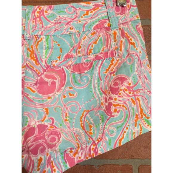 Lilly Pulitzer Women's the Walsh Shorts Jellies Be Jammin" jellyfish print SZ 00 - Picture 3 of 11